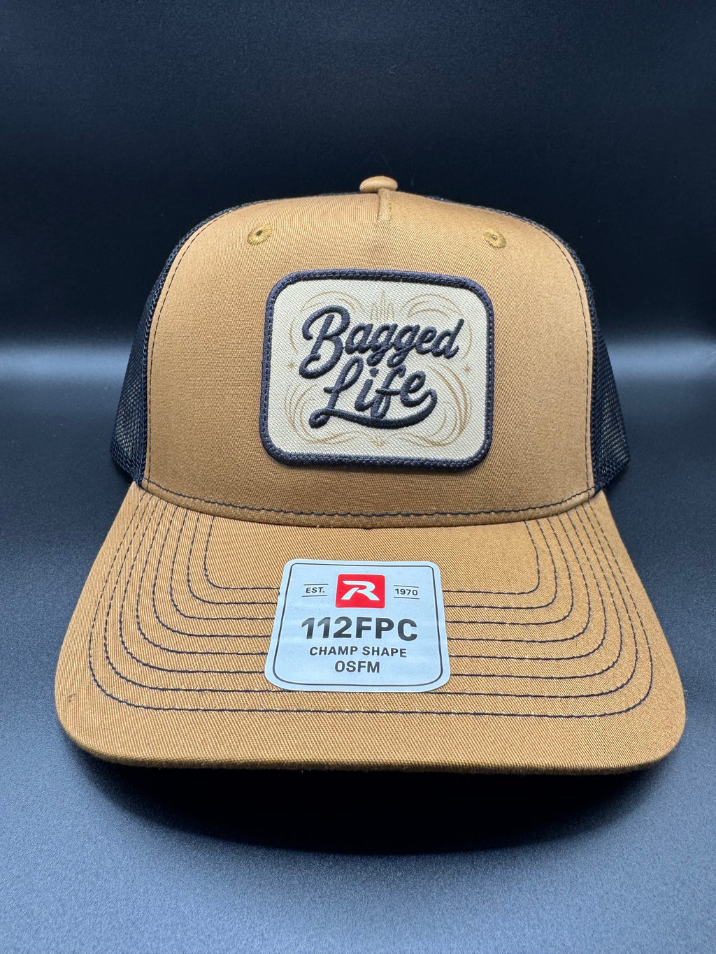 Bagged Life Patch Hat – Camel/Black Richardson 112FPC